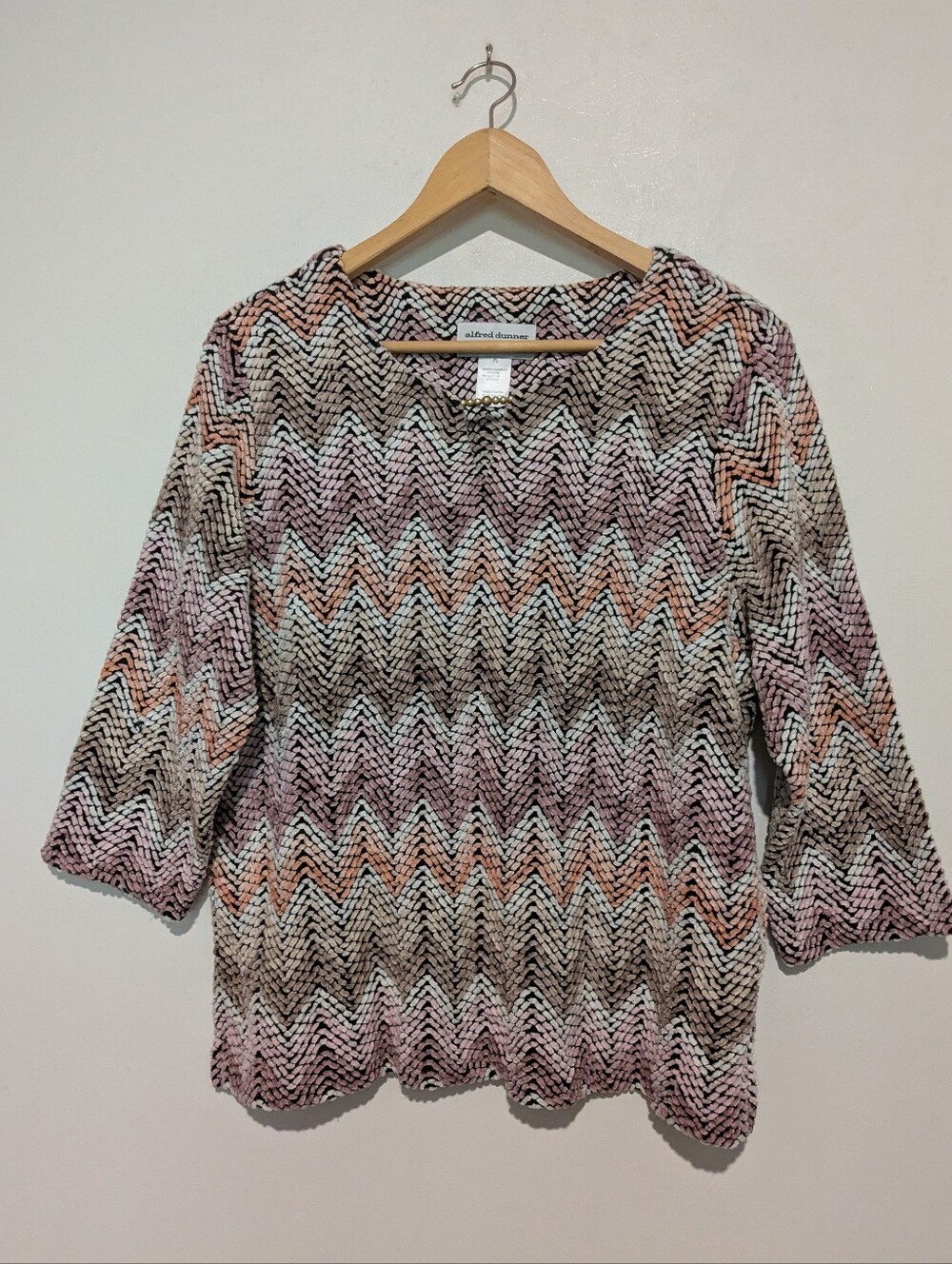 Alfred Dunner Soft Knit Chenille Top PL Petite L